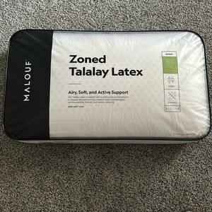 NEW IN PACKAGE!!! Malouf Zoned Talalay Latex Queen pillow!